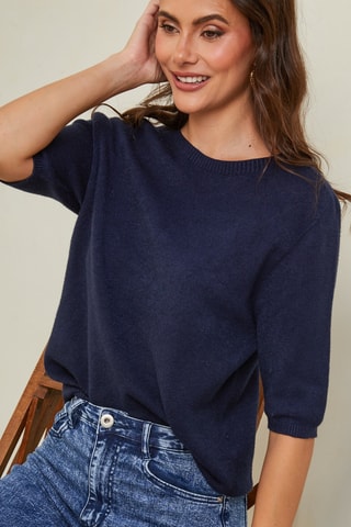 Top Kalocsa - Marineblauw