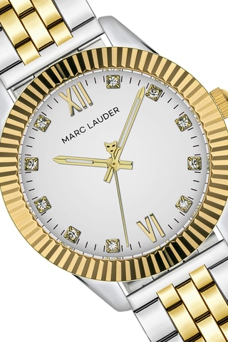 Coffret relógio de quartzo com zircões e pulseira com zircões Athens
