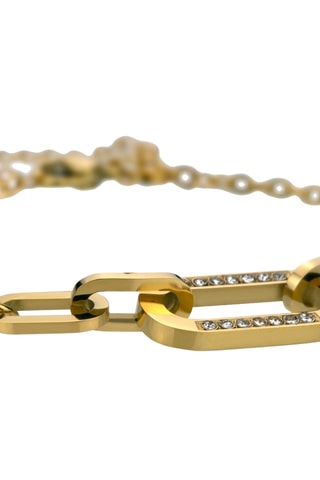 Coffret relógio de quartzo com zircões e pulseira com zircões Athens