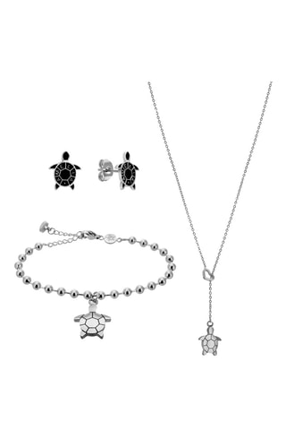 Conjunto Prateado e preto