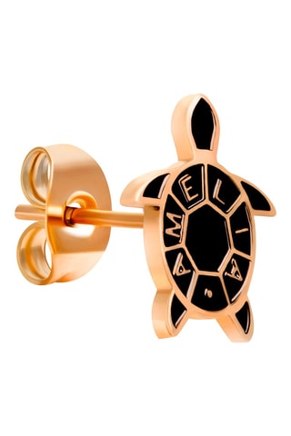 Brincos Dourado-rosa e preto