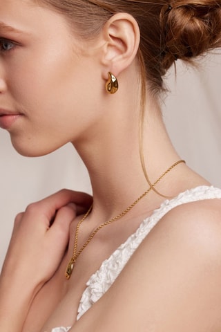 2 pares de brincos Lirien - Dourado