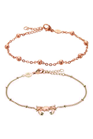 2 pulseiras Dourado-rosa