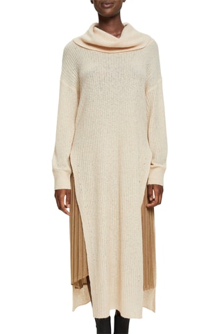 Robe pull en laine et cachemire - Beige
