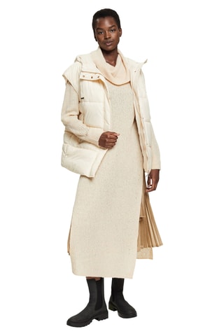 Robe pull en laine et cachemire - Beige
