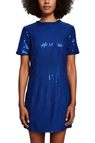 Vestido direito - Azul-real