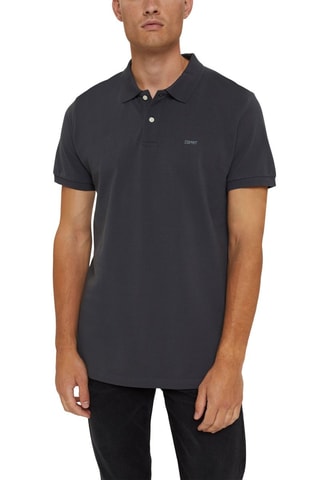 Polo em algodão biológico Preto
