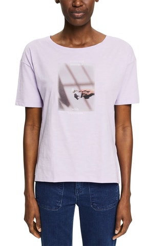 T-shirt em algodão biológico - Malva