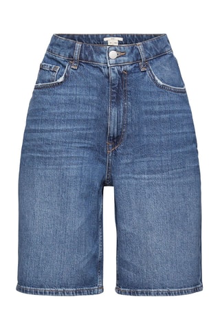 Bermudas de ganga cintura subida - Azul