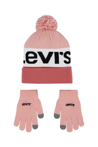 Bonnet et gants - Rose
