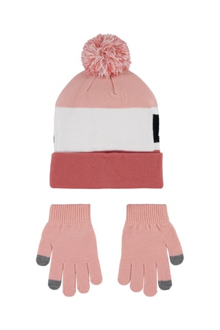 Bonnet et gants - Rose