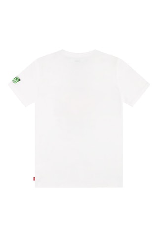 T-shirt - Blanc, noir, vert et rose
