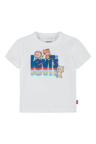 T-shirt - Blanc, rouge, bleu et orange