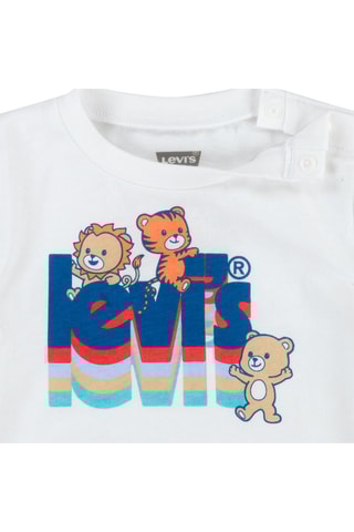 T-shirt - Blanc, rouge, bleu et orange