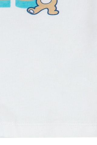 T-shirt - Blanc, rouge, bleu et orange