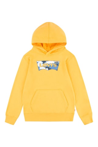 Sweat à capuche - Blanc, noir, bleu et orange