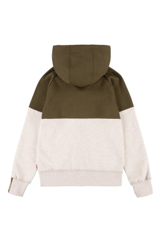 Sweat à capuche - Kaki et beige