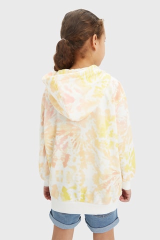 Sweat à capuche tie and dye - Blanc