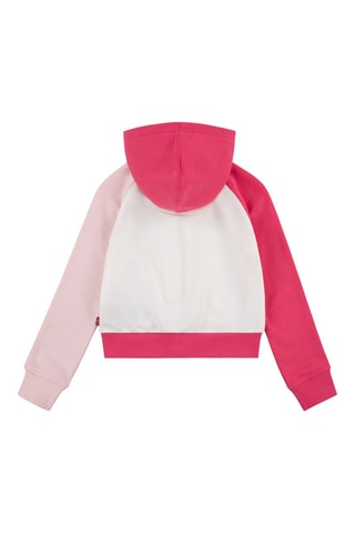 Sweat zippé en coton biologique - Rose