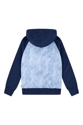 Sweat bi-matière Trompe l’œil - Bleu