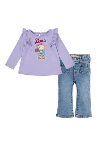 T-shirt et jean - Bleu et violet
