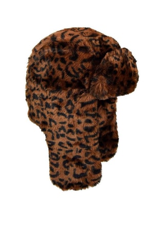 Chapka Leopard Trapper - Marron et noir