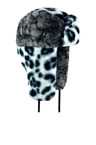 Chapka Wild Fur Trapper - Blanc et noir