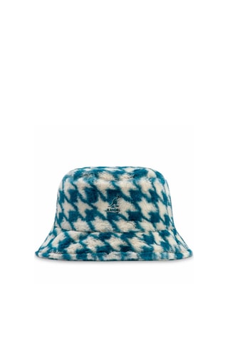 Bob Faux Fur - Bleu pétrole et blanc