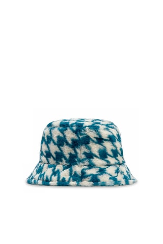 Bob Faux Fur - Bleu pétrole et blanc