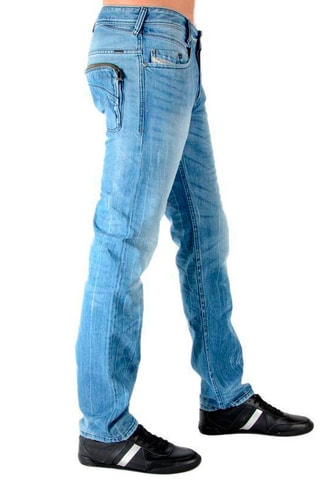 Jean droit Poiak 816P - Bleu