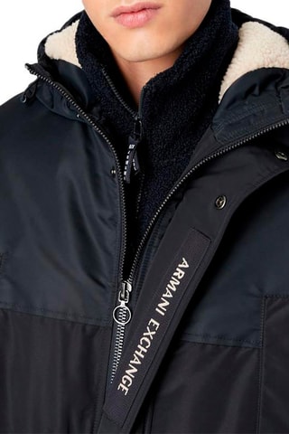 Manteau long à capuche - Bleu marine