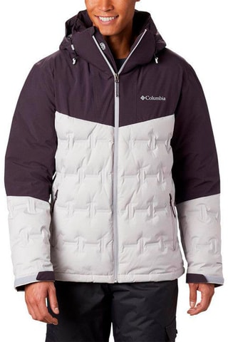 Veste de ski à capuche Wild Card - Gris clair et violet foncé