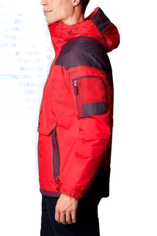 Parka à capuche Challenger - Rouge et prune