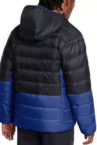Doudoune à capuche - Noir et bleu