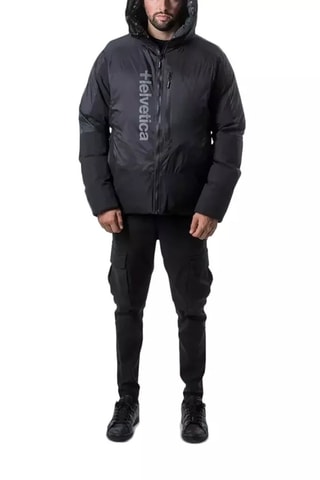 Doudoune à capuche Paco - Noir et gris