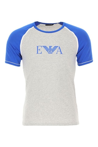 T-shirt - Gris chiné et bleu
