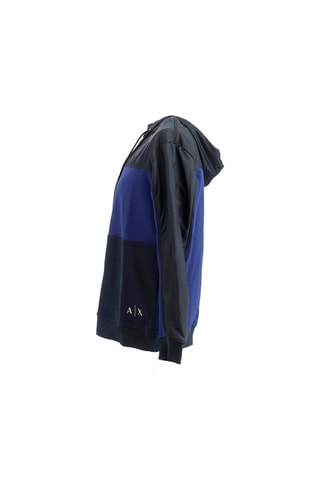 Sweat à capuche - Noir et bleu