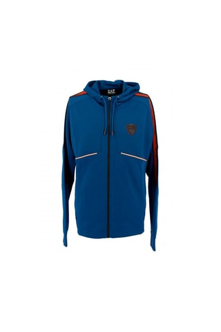 Sweat à capuche - Bleu et orange