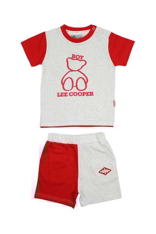 T-shirt e calções Vermelho e cinzento 