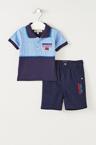 Polo e t-shirt Azul-marinho e azul-celeste 