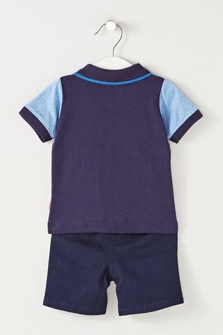 Polo e t-shirt Azul-marinho e azul-celeste 