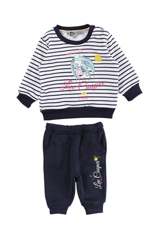 Sweat e calças de treino - Branco e azul-marinho - Lee Cooper