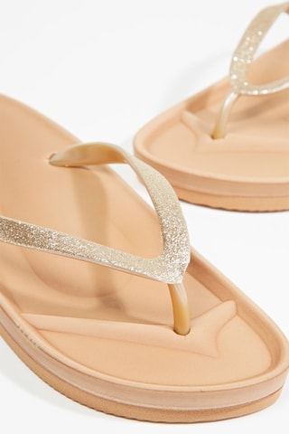 Slippers - Poederroze en Goudkleurig