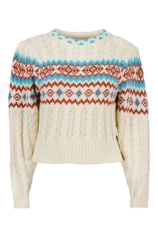Pull - Ecru et rouge