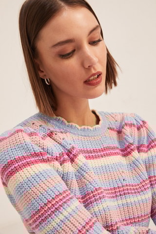 Trui - Lichtblauw en Roze