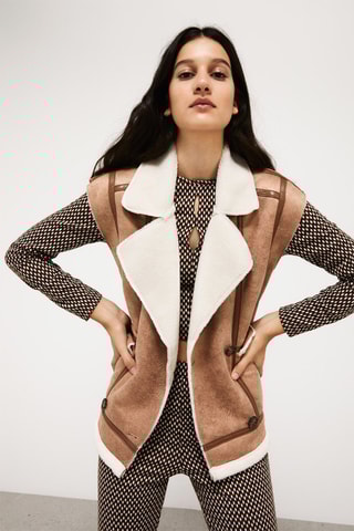 Dubbelzijdige Spencer - Beige