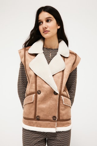 Dubbelzijdige Spencer - Beige