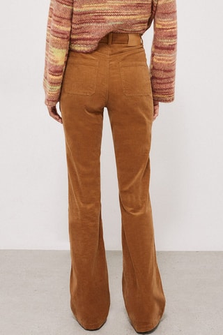 Broek flare cut model- Bruin