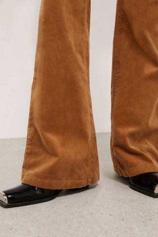 Broek flare cut model- Bruin
