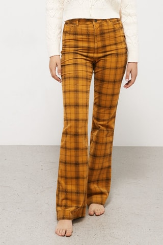 Broek flare cut model- Bruin